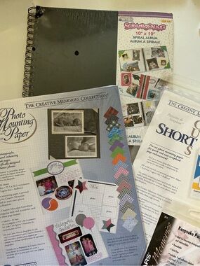Mixed Lot Of New and Used Scrapbooking Materials Creative Memories Paper & More